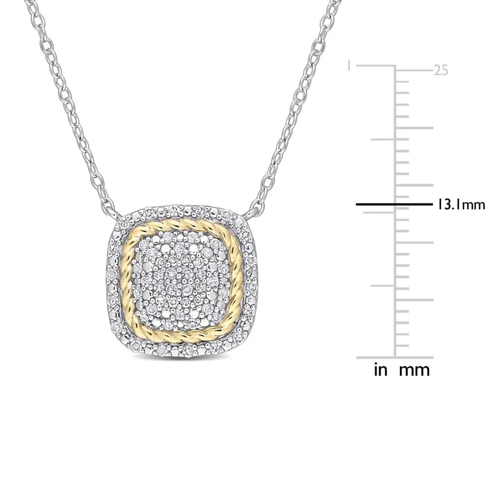 商品Julianna B|Diamond Rope Design Square Necklace,价格¥1533,第2张图片详细描述