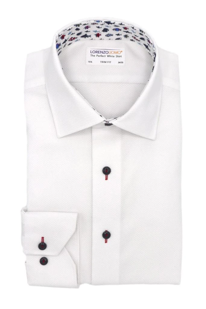 商品Lorenzo Uomo|Lorenxo Uomo Trim Fit Diamond Textured Dress Shirt,价格¥378,第1张图片