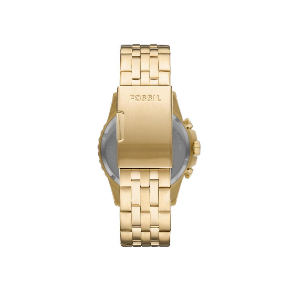 商品Fossil|Men's FB-01 chronograph movement, gold tone bracelet watch 42mm,价格¥1308,第4张图片详细描述