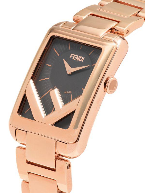 Fendi 32MM Run Away Stainless Steel Ion-Plated Rose Gold