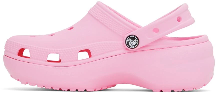 商品Crocs|Pink Classic Platform Clogs,价格¥320,第3张图片详细描述