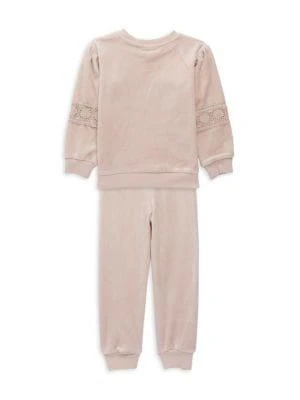 商品Juicy Couture|Girl's 2-Piece Logo Sweatshirt & Joggers Set,价格¥118,第2张图片详细描述