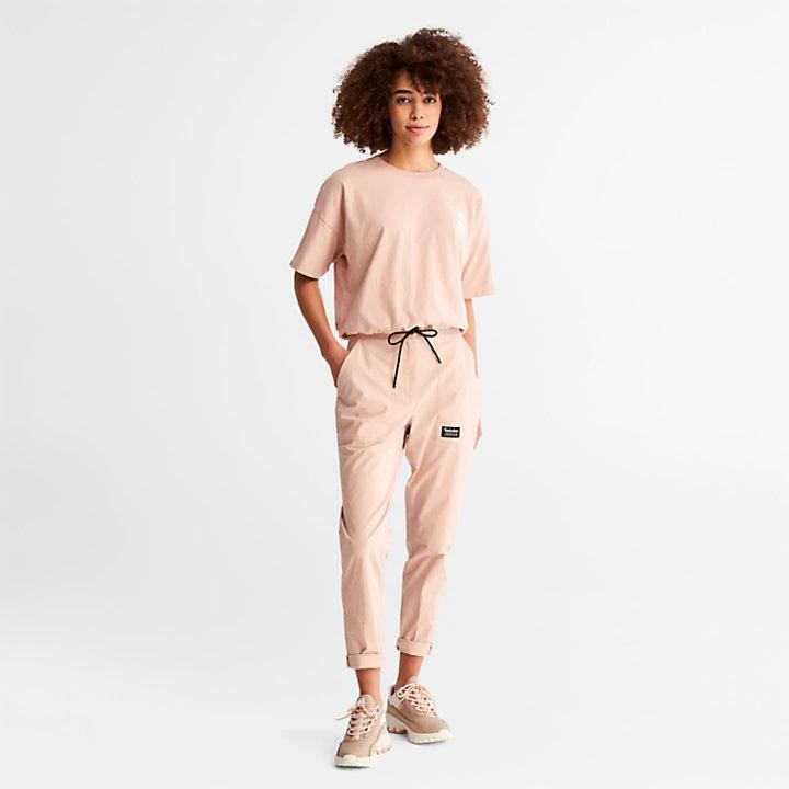 商品Timberland|Cropped T-Shirt with Drawstring Hem for Women in Pink,价格¥163,第3张图片详细描述
