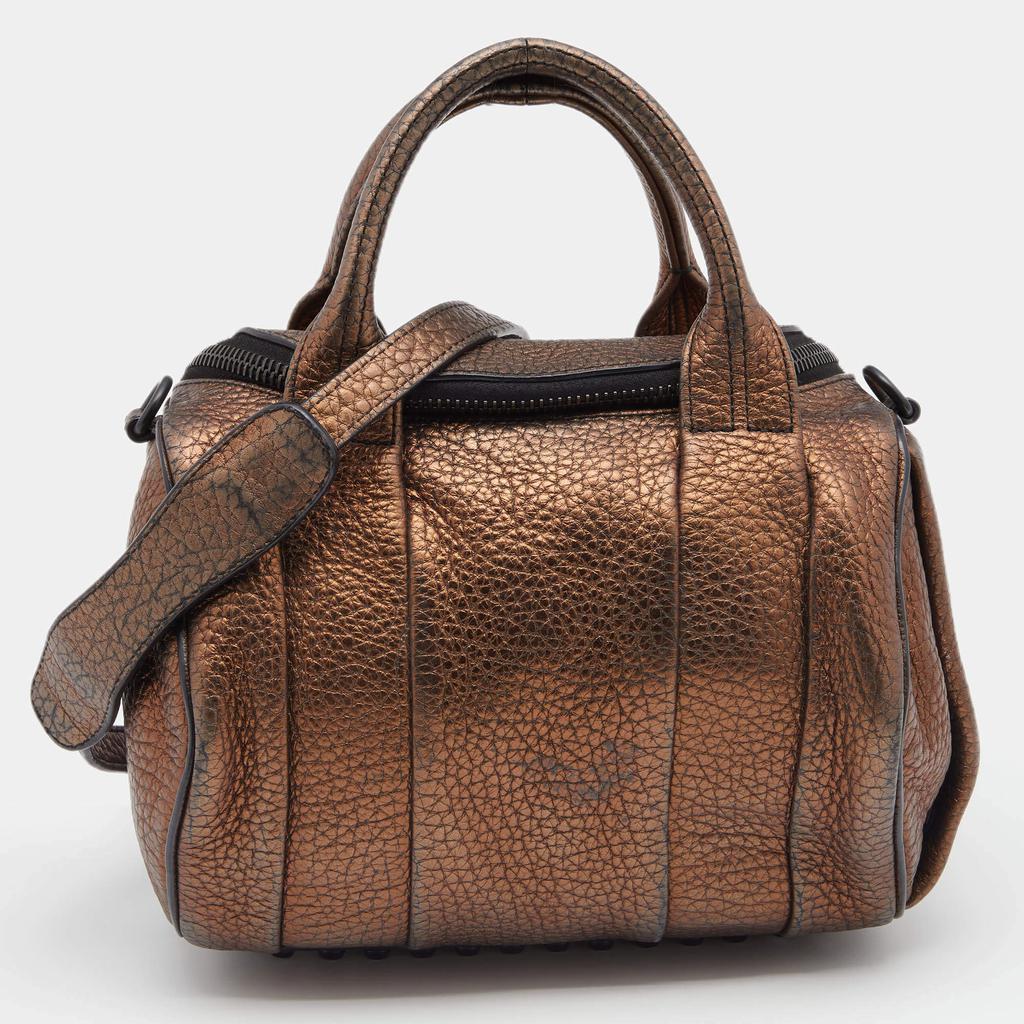 商品[二手商品] Alexander Wang|Alexander Wang Metallic Bronze Pebbled Leather Rocco Duffel Bag,价格¥955,第1张图片