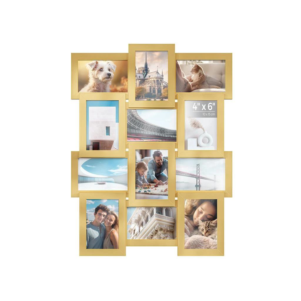 商品BreeBe|Collage Picture Frames, 4x6 for Wall Decor Set of 12, Multi Family Photo for Gallery Decor, Hanging Display,价格¥602,第1张图片