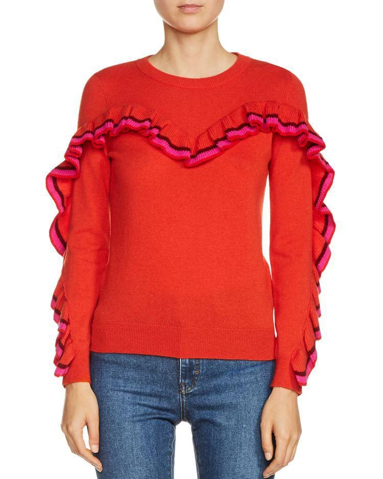 商品Maje|Marinella Ruffled Wool & Cashmere Sweater,价格¥1203,第1张图片