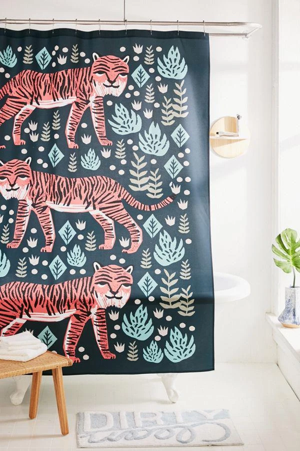 商品DENY Designs|Andrea Lauren For Deny Safari Tiger Shower Curtain,价格¥375,第1张图片