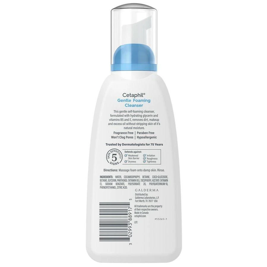 商品Cetaphil|Gentle Foaming Face Wash Unscented,价格¥105,第2张图片详细描述