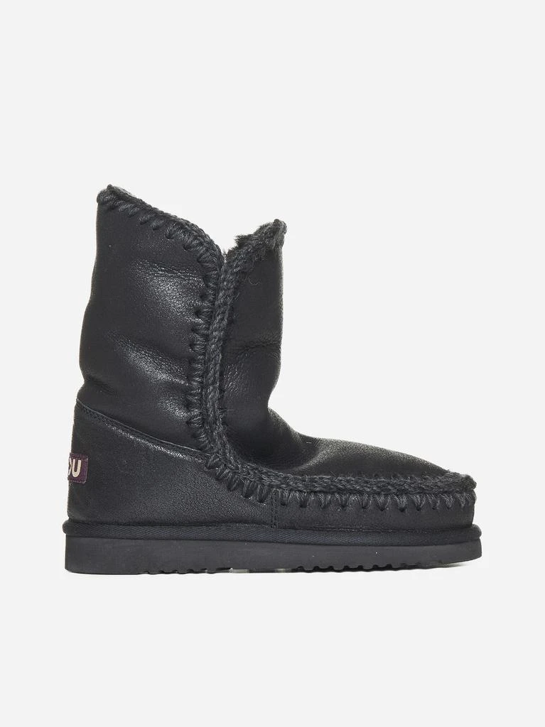 商品Mou|Eskimo leather and shearling ankle boots,价格¥1223,第1张图片