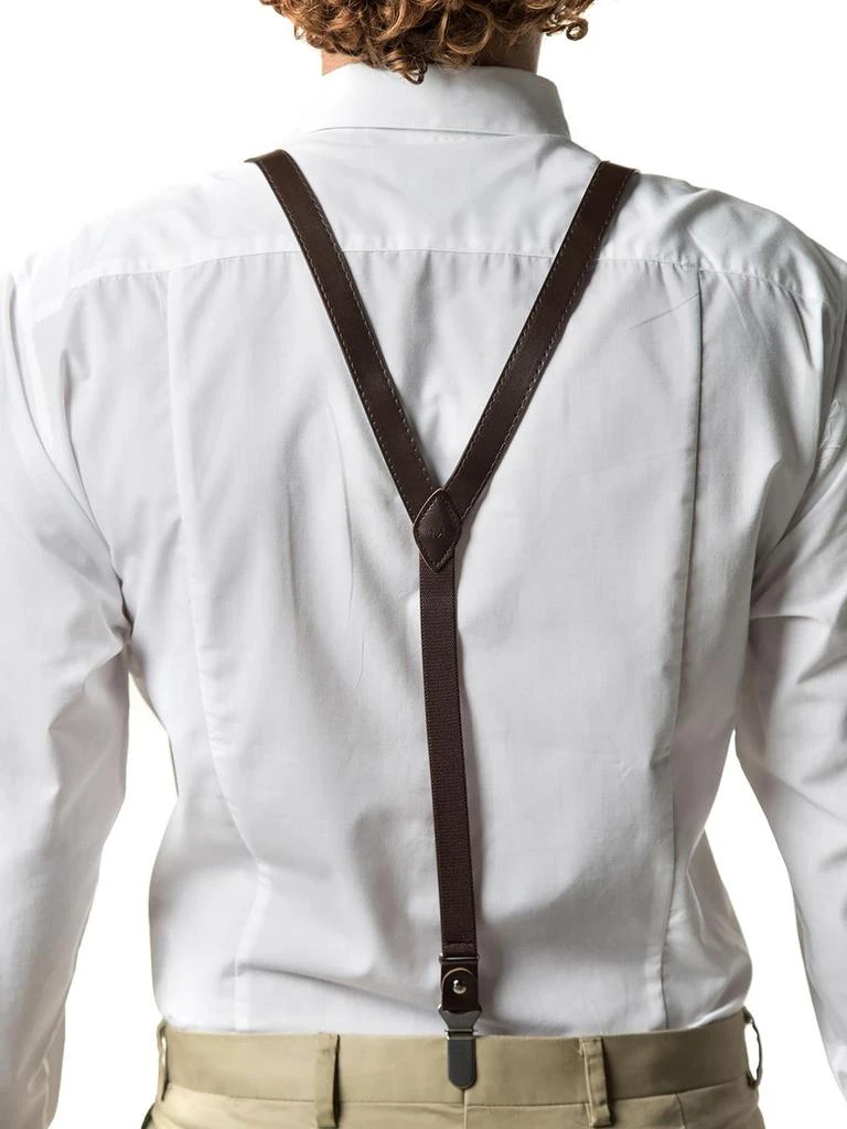 Leather Y-Back Suspenders and Bow Tie Set 商品