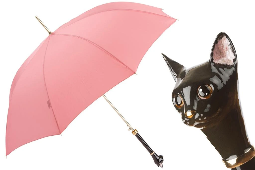 商品PASOTTI|Pasotti 葩莎帝 珐琅猫咪手柄晴雨伞,价格¥3763,第1张图片
