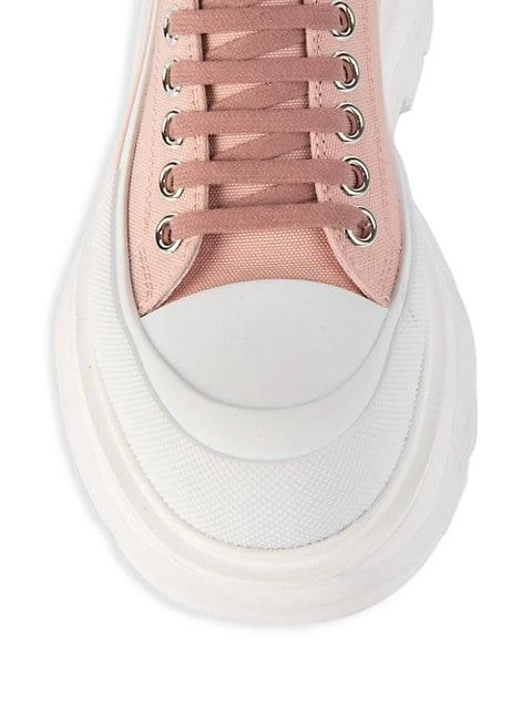 商品Alexander McQueen|Tread Slick Canvas Lace-Up Sneakers,价格¥2529,第4张图片详细描述