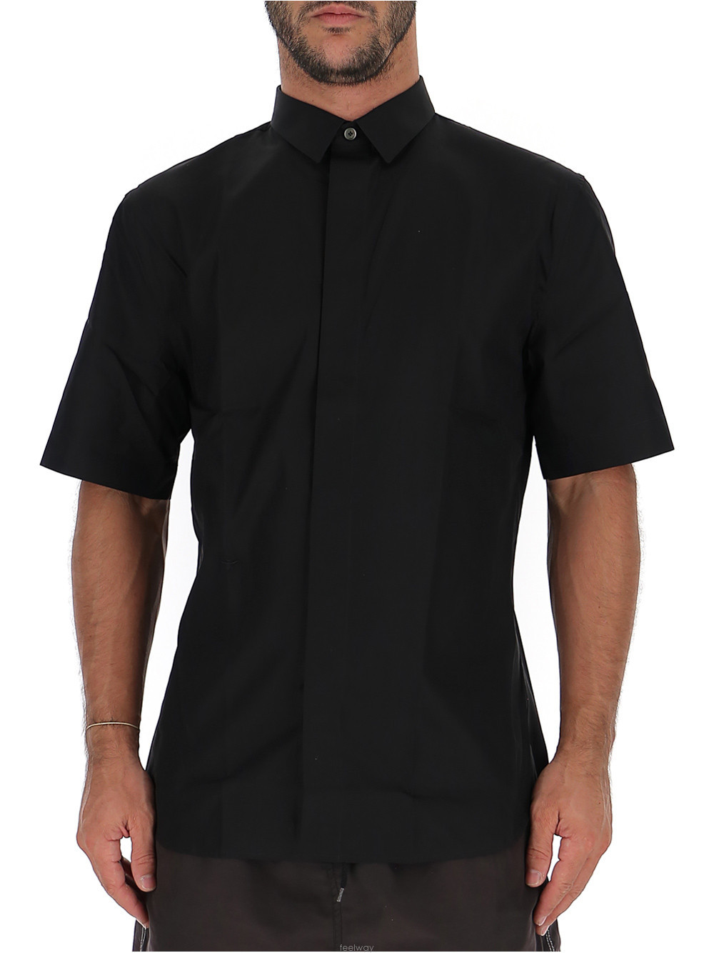 商品Dior|DIOR 男士黑色棉质经典款短袖衬衫 733C510B-1581-901,价格¥2001,第1张图片