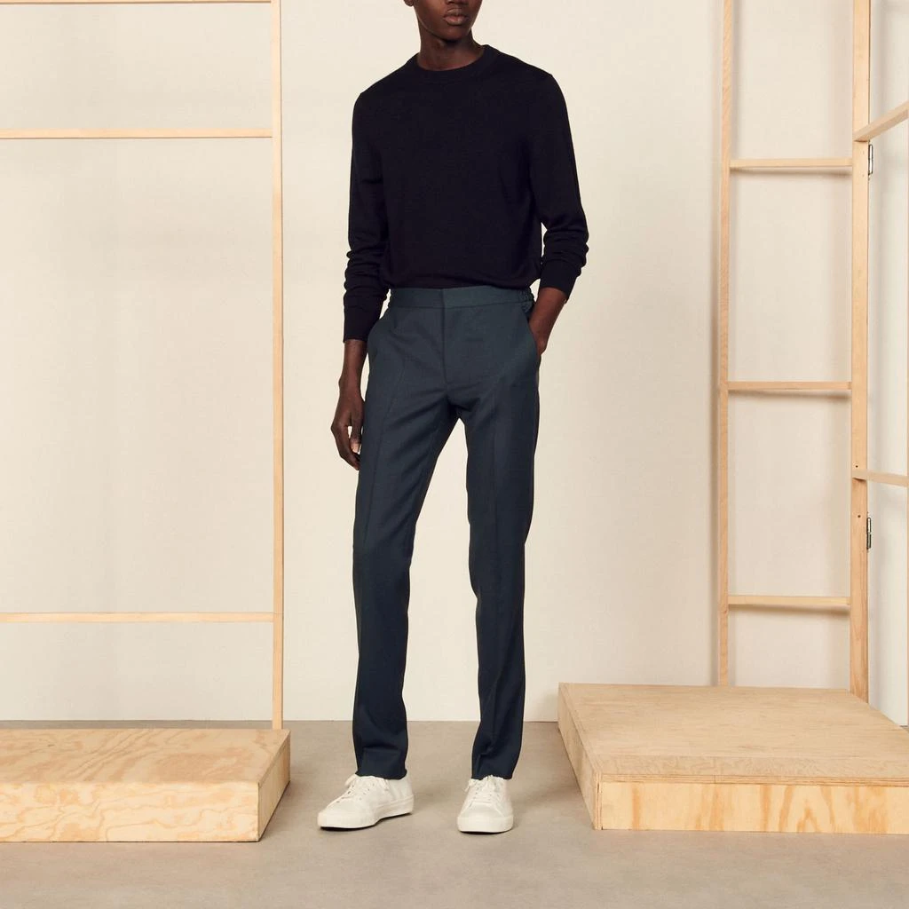 商品Sandro|Straight-leg virgin wool pants,价格¥645,第1张图片