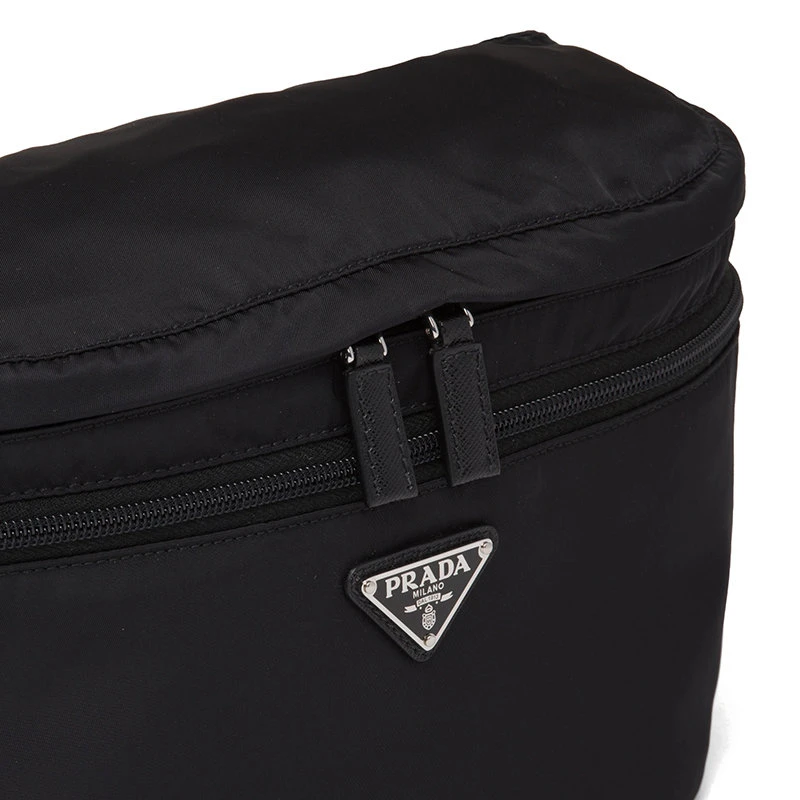 商品Prada|【预售3-7天】PRADA/普拉达 男士黑色尼龙皮革运动腰包2VL038_2DMG_F0002_V_OOO,价格¥11612,第4张图片详细描述