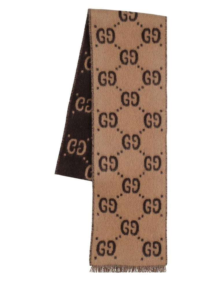 商品Gucci|Freeda Logo Jacquard Wool Scarf,价格¥2982,第1张图片