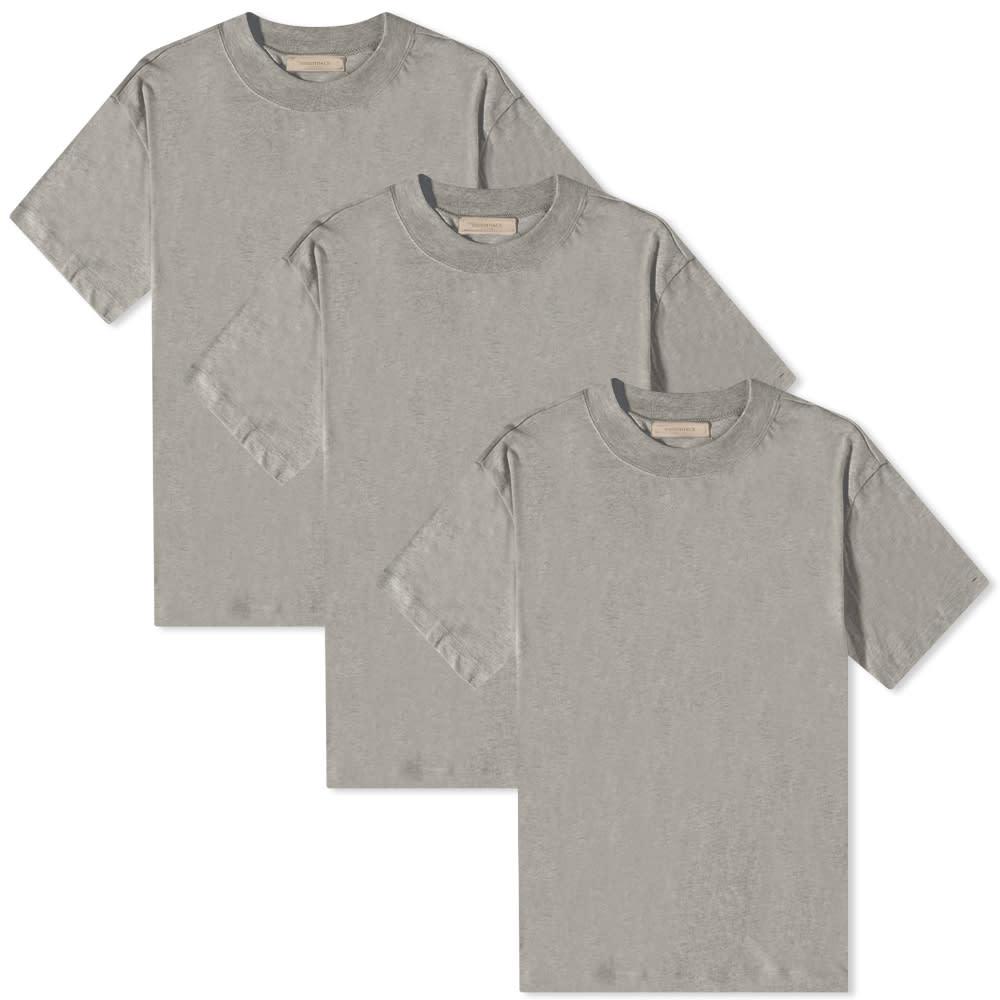 Fear of God ESSENTIALS Tee - 3 Pack - Dark Oatmeal商品第1张图片规格展示