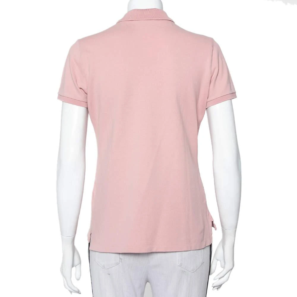 商品[二手商品] Ralph Lauren|Ralph Lauren Blush Pink Cotton Beaded Logo Embellished Polo T- Shirt L,价格¥1423,第3张图片详细描述