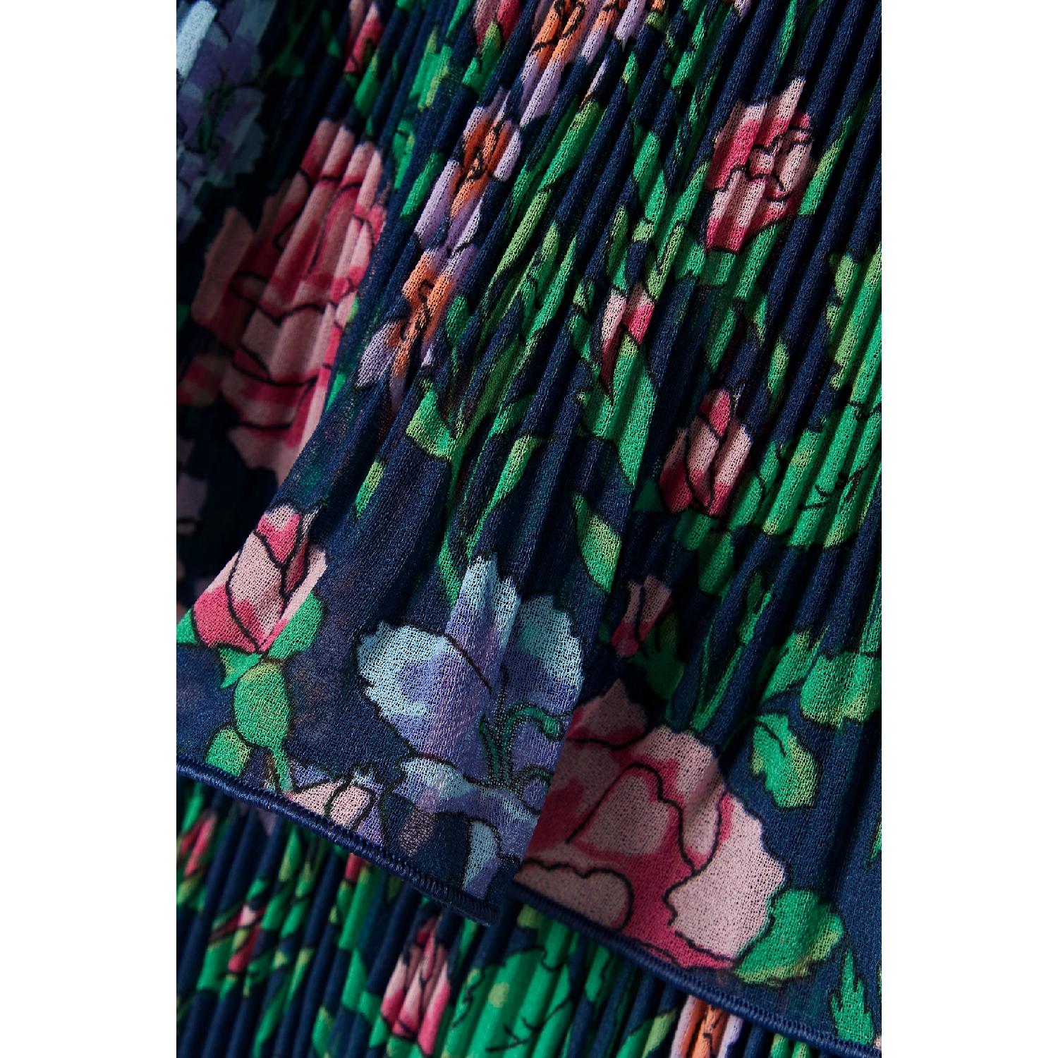 【特惠5.0折】包邮包税【预售7天发货】 DIANE VON FURSTENBERG 23秋冬 女士 连衣裙 Loupette 分层式印花细褶薄纱中长连衣裙 1647597303285531 DVFDS1R039VFPNV 商品第5张图片规格展示