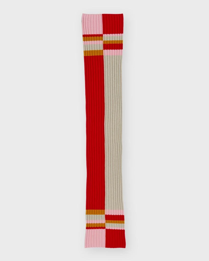 商品Loro Piana|Color-Block Ribbed Cashmere Scarf,价格¥9192,第2张图片详细描述