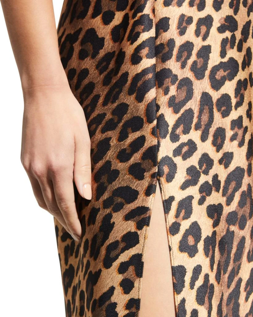 商品Alice + Olivia|Maeve Cheetah Asymmetric Slip Skirt,价格¥821,第5张图片详细描述