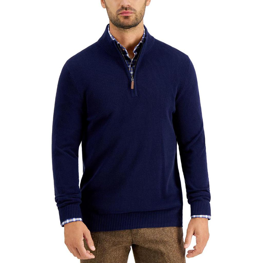 Club Room Mens Quarter-Zip Mock Neck Sweater商品第1张图片规格展示