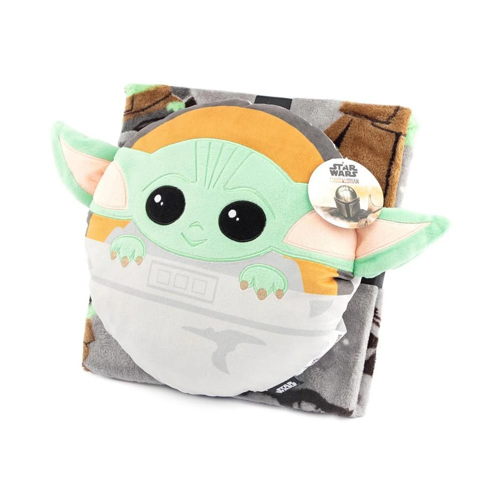 商品Disney|CLOSEOUT! Star Wars Baby Yoda 2-Pc. Pillow & Blanket Nogginz Set,价格¥150,第4张图片详细描述