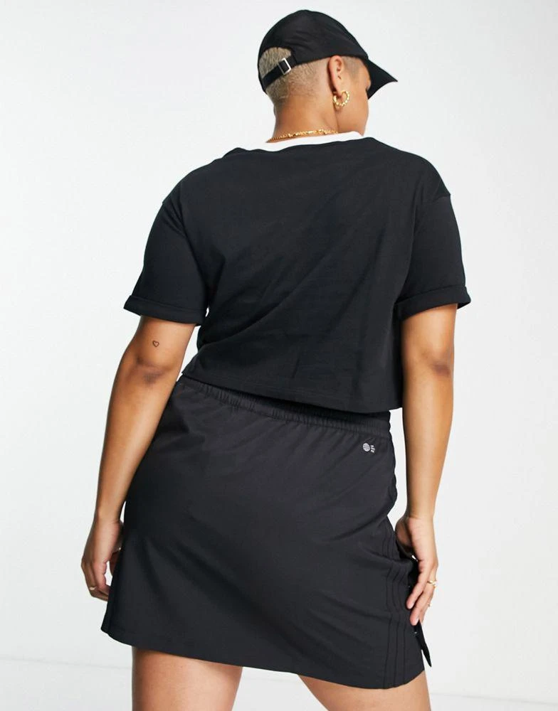 商品Adidas|adidas Originals Plus mini skirt with popper detail in black,价格¥404,第3张图片详细描述