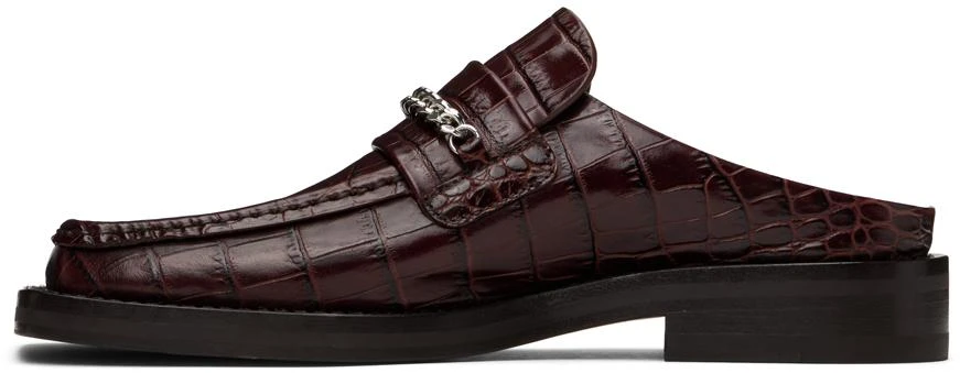 商品Martine Rose|Burgundy Square Toe Loafers,价格¥2163,第3张图片详细描述