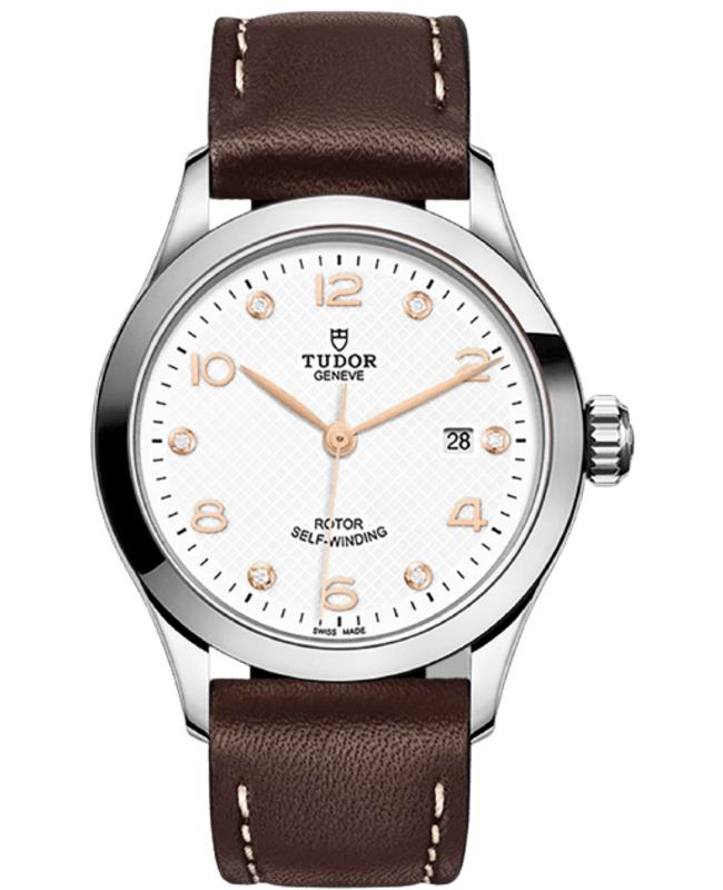 Tudor 1926 28mm White Diamond Dial Leather Strap Unisex Watch M91350-0014商品第1张图片规格展示