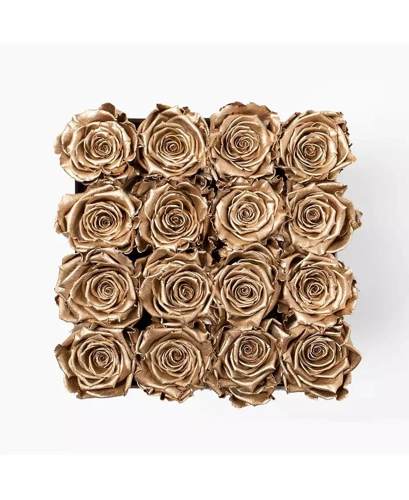 商品Infinity Roses|Square Box of 16 Gold Real Roses Preserved to Last Over A Year,价格¥1544,第2张图片详细描述