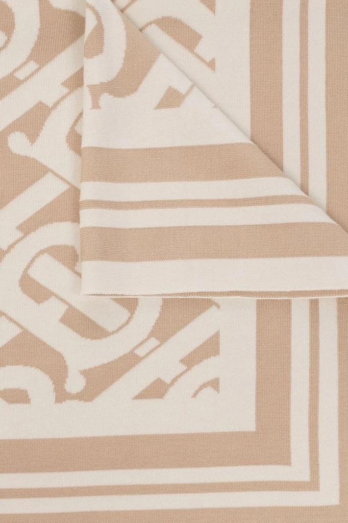 商品Burberry|Burberry Kids Monogram Pattern Striped Border Square Blanket,价格¥3309,第2张图片详细描述