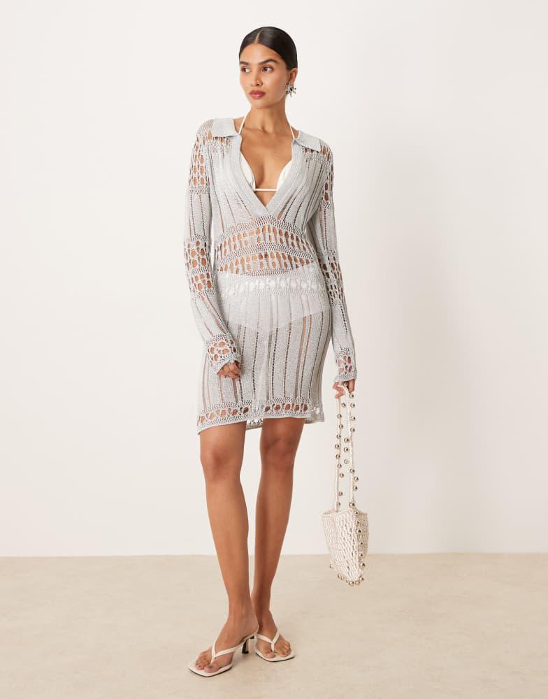 ワンピース Trois Logo Knit Mini Dress Trois Logo Knit Mini Dress