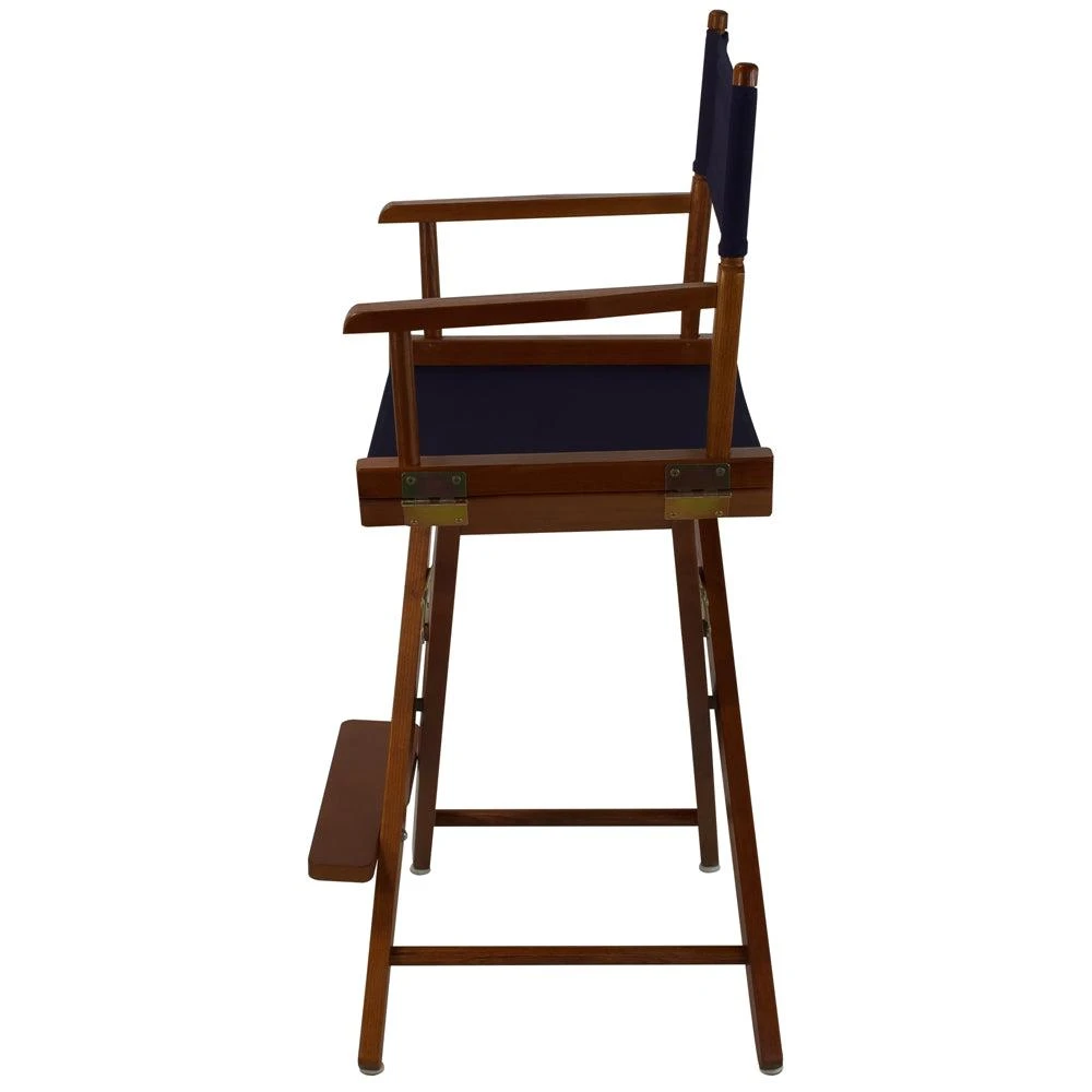 商品American Trails|Extra-Wide Premium 24"  Directors Chair Mission Oak Frame W/Navy Color Cover,价格¥1071,第2张图片详细描述