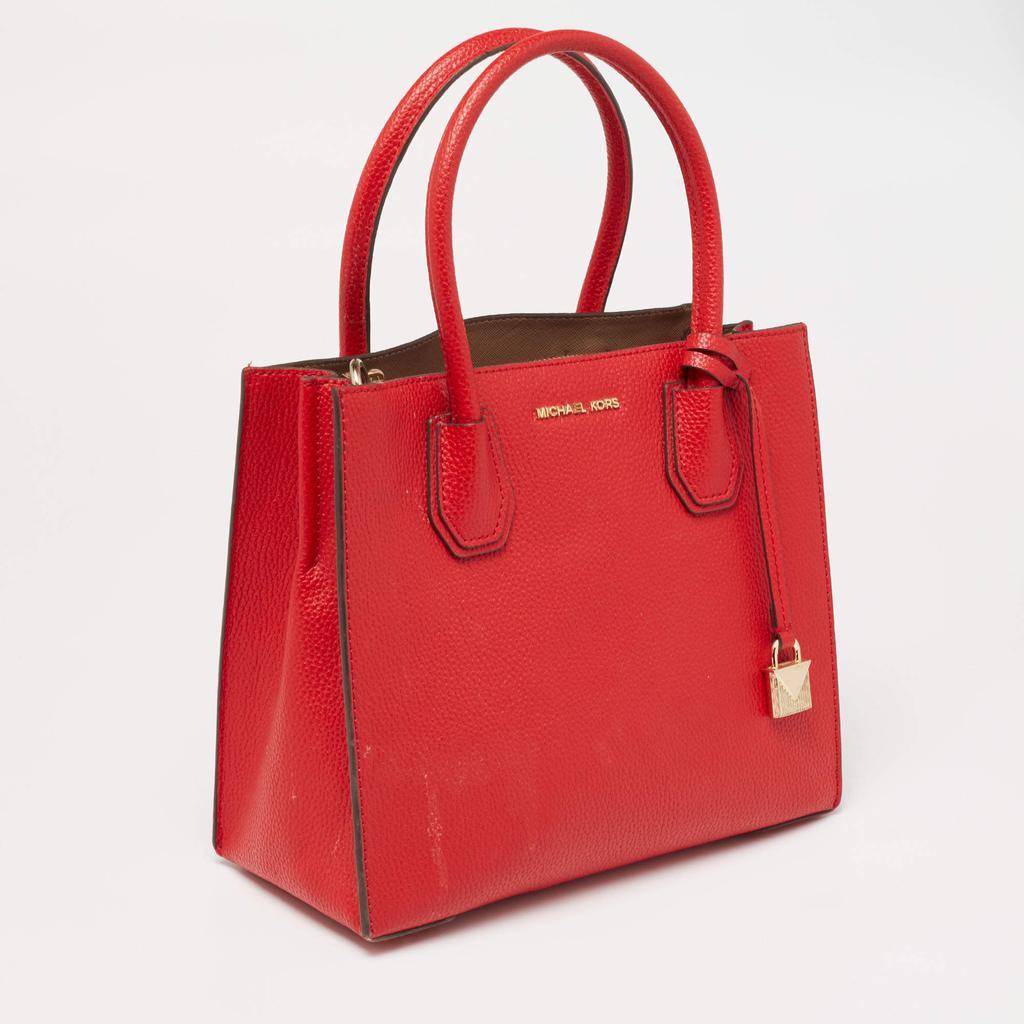 商品[二手商品] Michael Kors|MICHAEL Michael Kors Red Leather Mercer Gallery Tote,价格¥1456,第5张图片详细描述