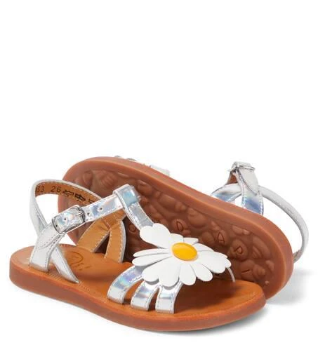 Plagette Big Flo metallic leather sandals 商品