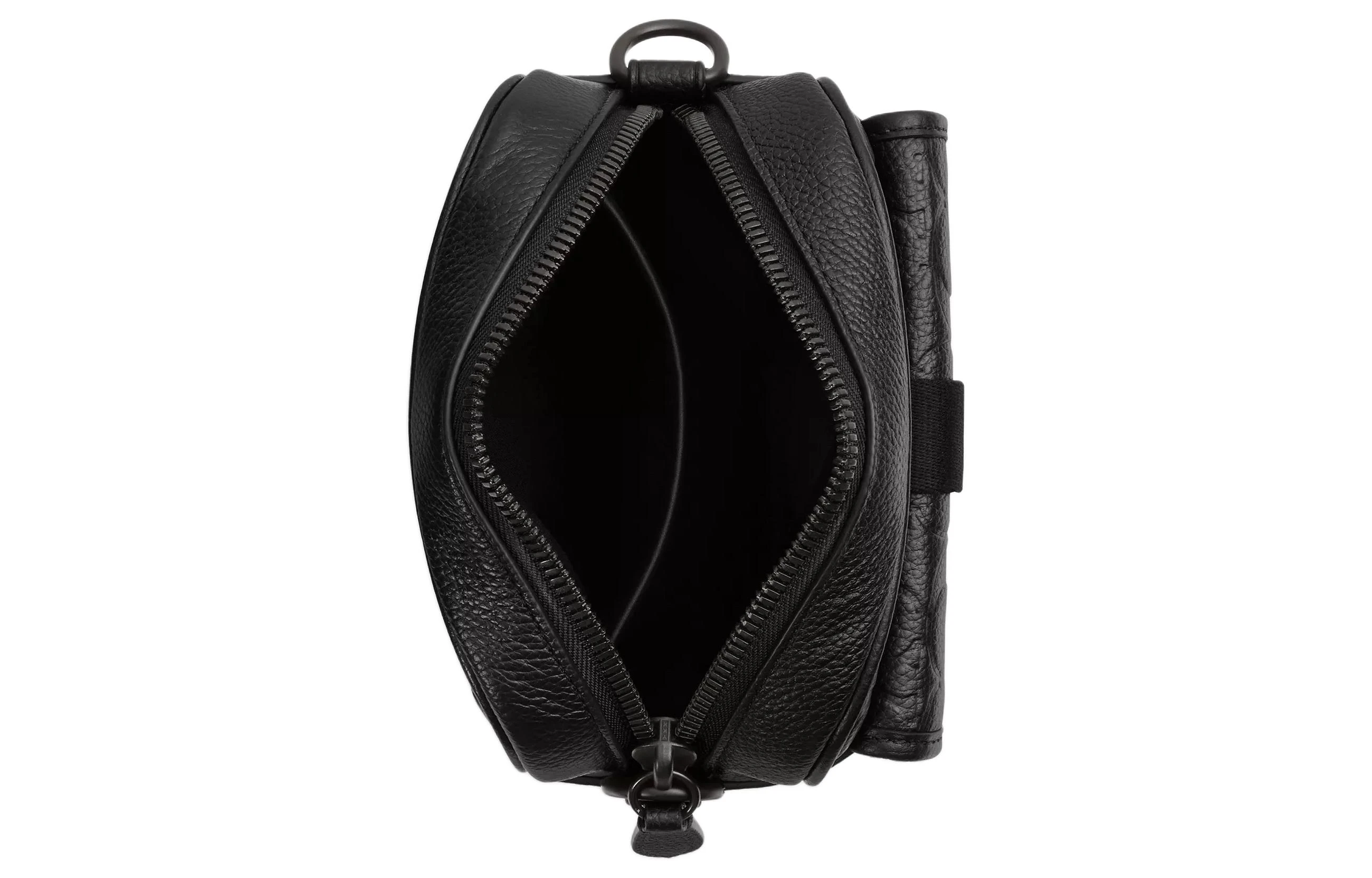 商品[国内直发] Coach|蔻驰 BECK 标志性印花字母 卵石纹皮革 单肩斜挎包 男款 黑色,价格¥1795,第3张图片详细描述