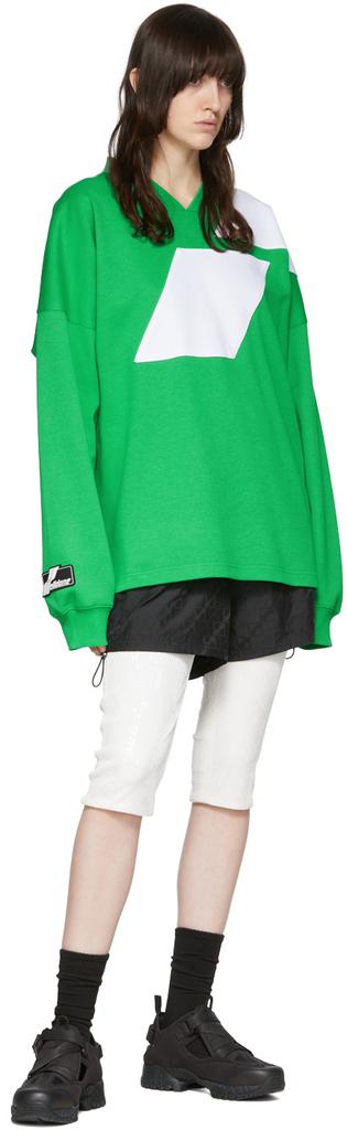 Green Cotton Long Sleeve T-Shirt商品第4张图片规格展示