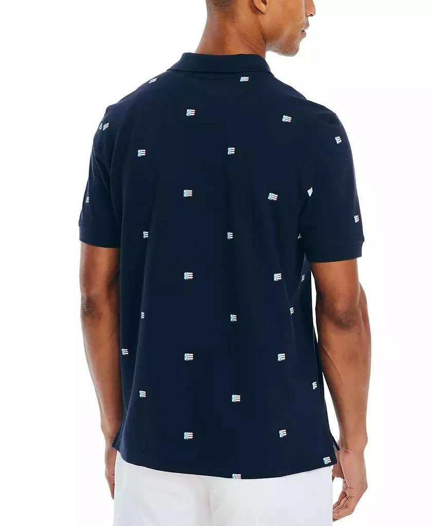 商品Nautica|Men's Classic-Fit Icon-Print Performance Deck Polo Shirt,价格¥121,第2张图片详细描述