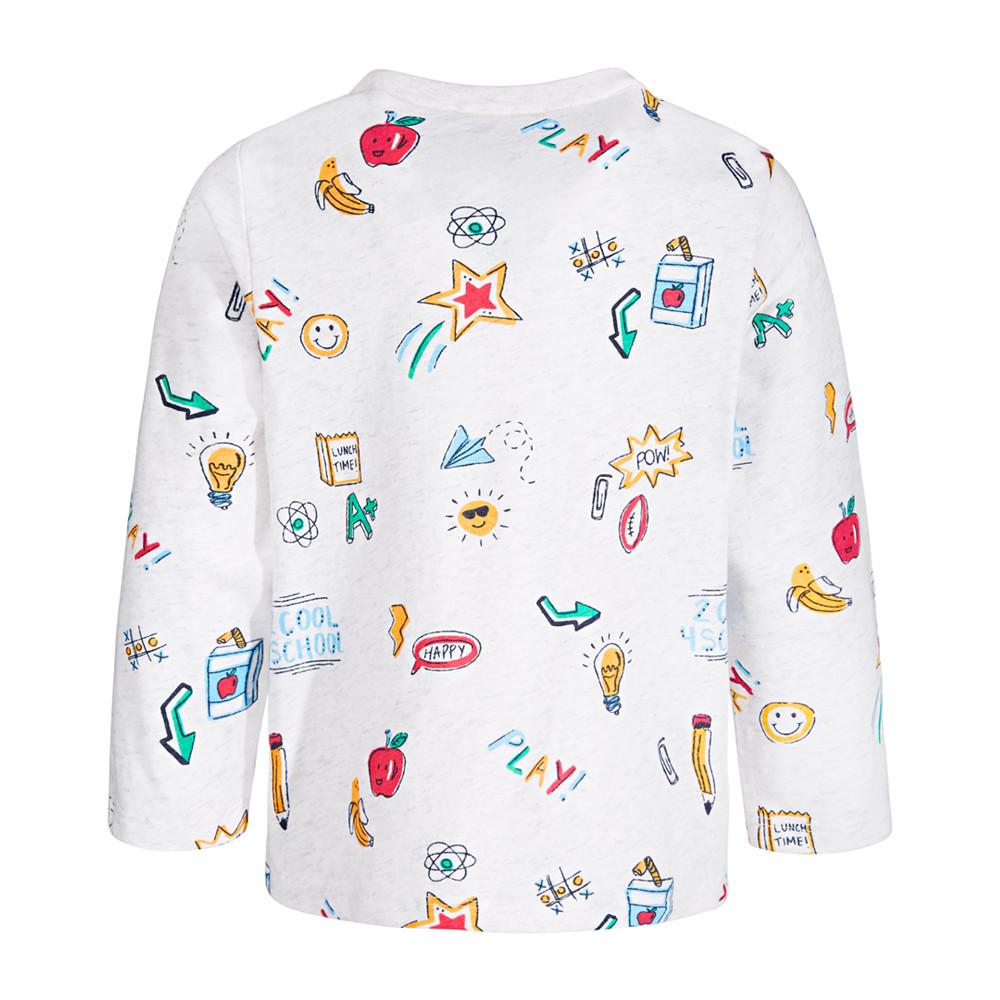 Baby Boys Doodle Long-Sleeve T-Shirt, Created for Macy's商品第2张图片规格展示