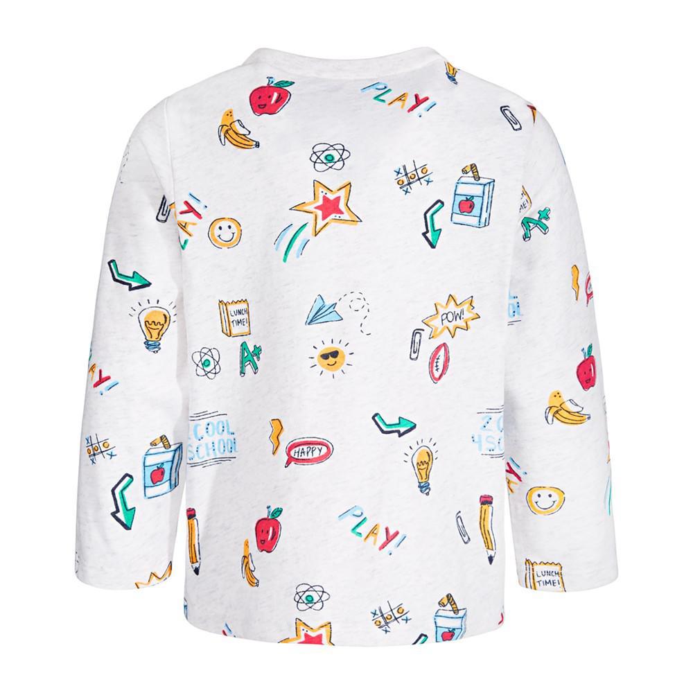 商品First Impressions|Baby Boys Doodle Long-Sleeve T-Shirt, Created for Macy's,价格¥28,第4张图片详细描述