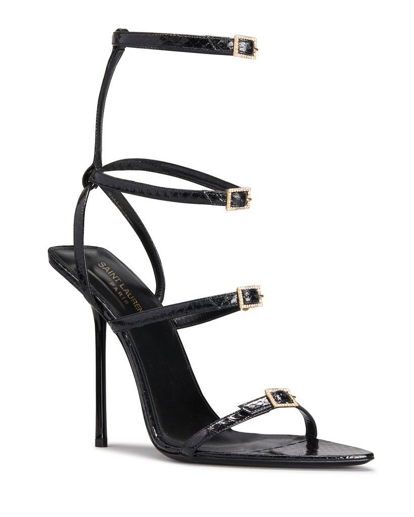 商品Yves Saint Laurent|Nuit Lacquered Ayers Sandals,价格¥10206,第4张图片详细描述