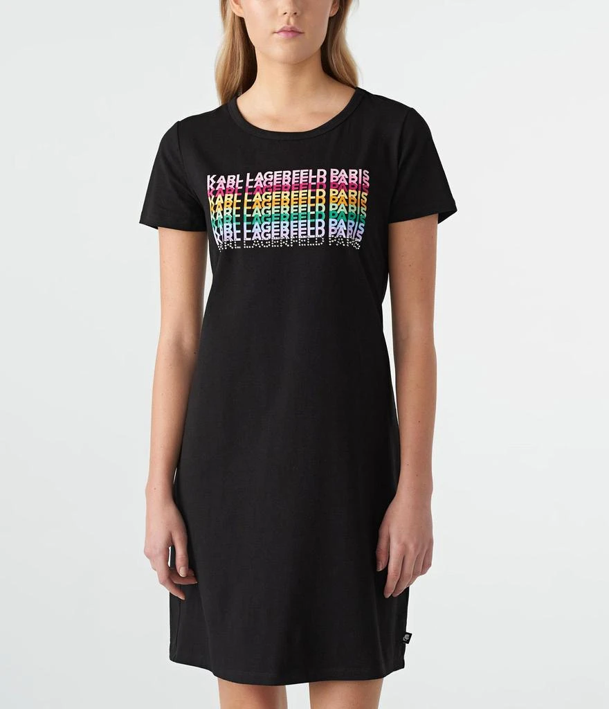 商品Karl Lagerfeld Paris|RAINBOW KARL T-SHIRT DRESS,价格¥267,第5张图片详细描述