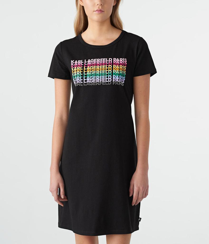 商品Karl Lagerfeld Paris|RAINBOW KARL T-SHIRT DRESS,价格¥517,第7张图片详细描述