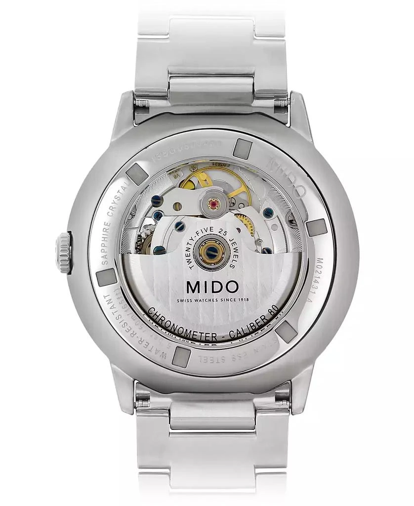 商品MIDO|Men's Swiss Automatic Commander II Cosc Stainless Steel Bracelet Watch 40mm,价格¥9762,第4张图片详细描述