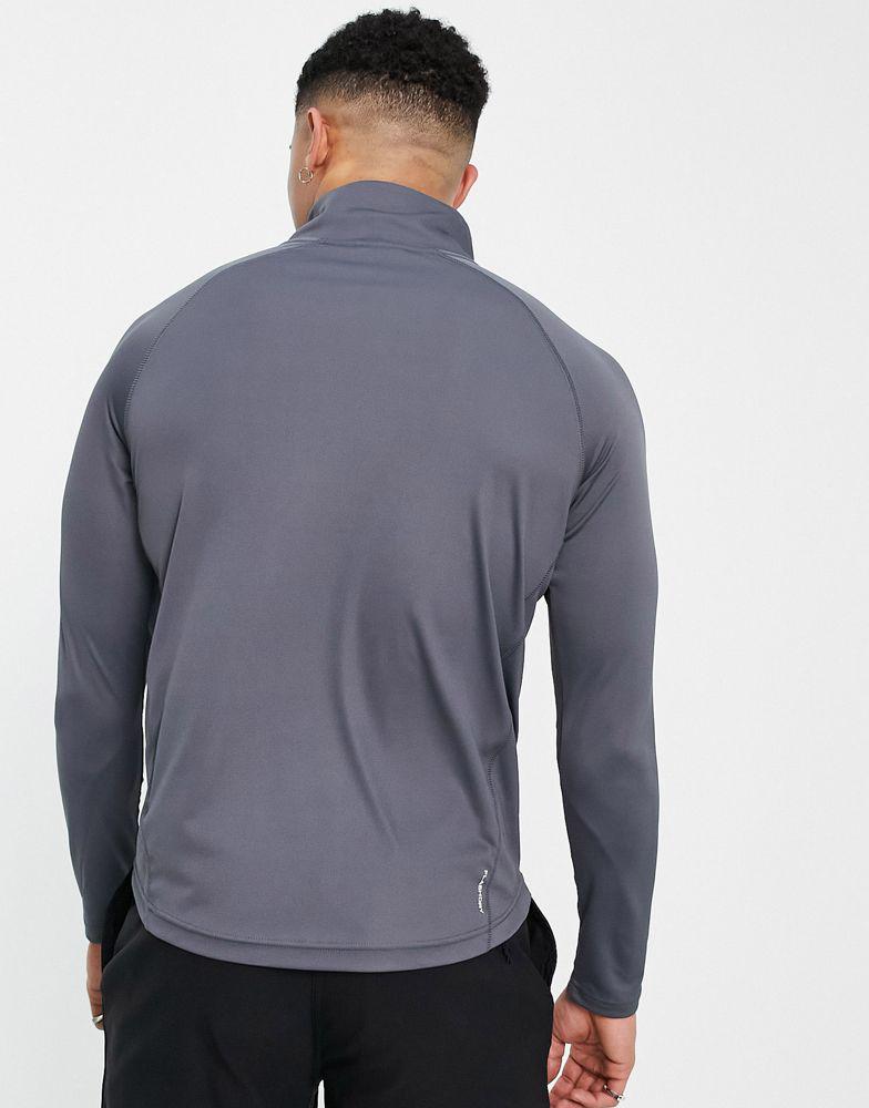 The North Face Flex II 1/4 zip long sleeve top in dark grey商品第3张图片规格展示