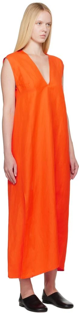 商品Studio Nicholson|Orange Lise Linen Midi Dress,价格¥4211,第2张图片详细描述