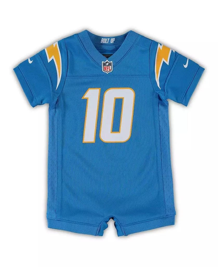 商品NIKE|Infant Justin Herbert Powder Blue Los Angeles Chargers Game Romper Jersey,价格¥277,第2张图片详细描述