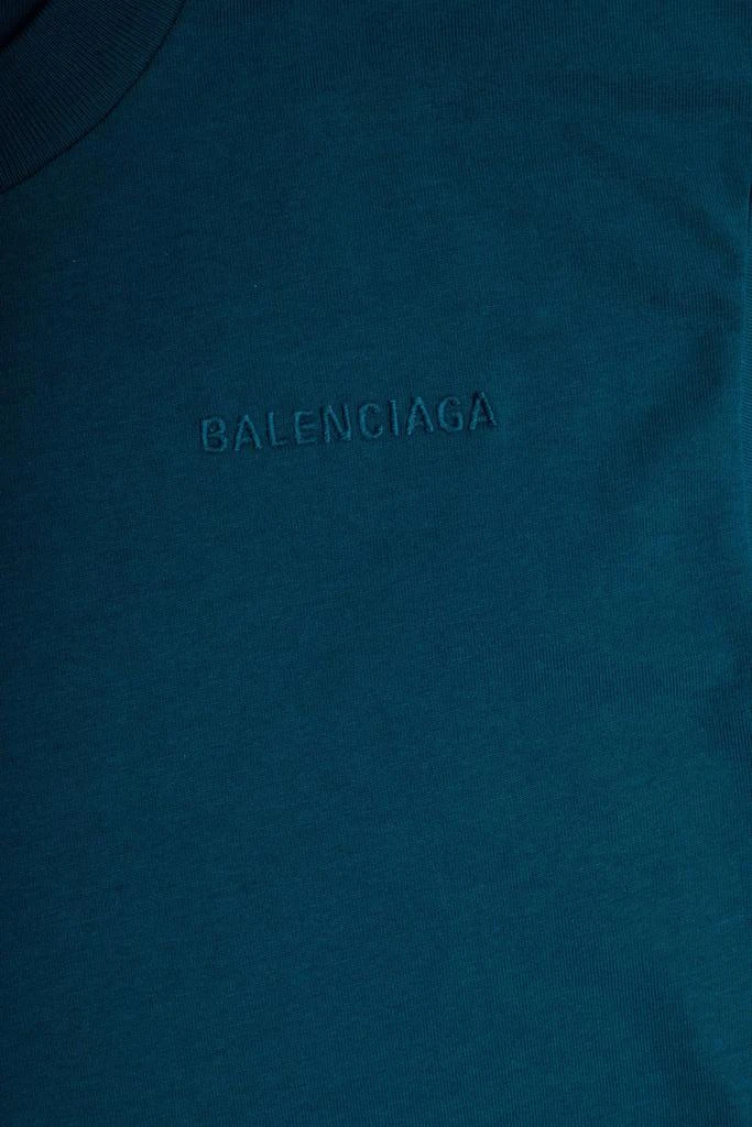 商品Balenciaga|Balenciaga Kids Logo Embroidered Crewneck T-Shirt,价格¥783,第3张图片详细描述