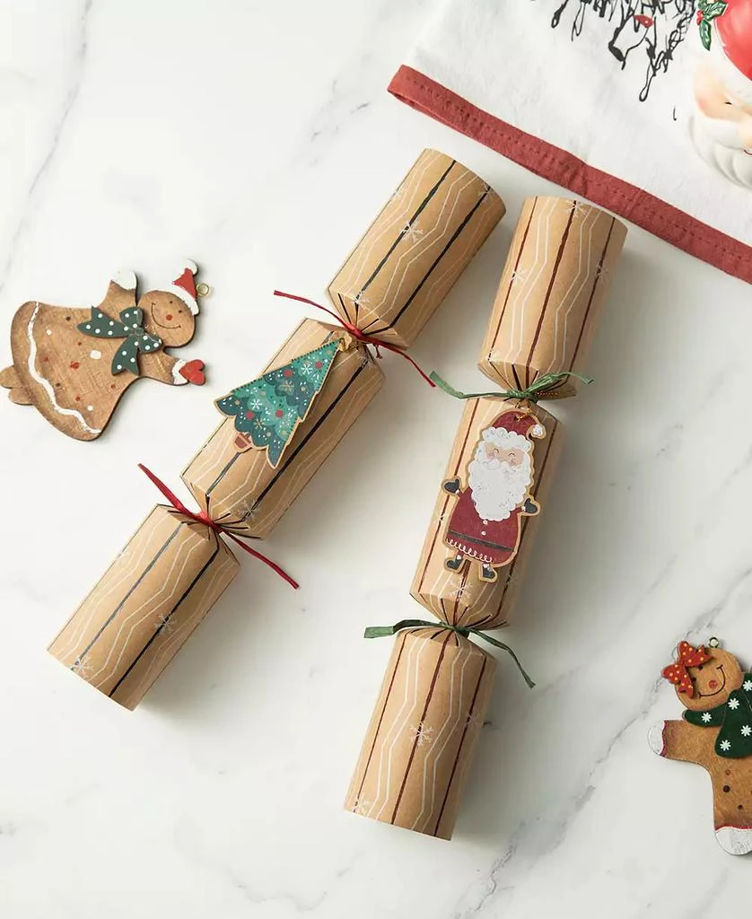 商品Glitzhome|6PK 2''D X 12.00''H Christmas Kraft Paper Characters Tag Party Cracker with Gift Contents,价格¥255,第3张图片详细描述